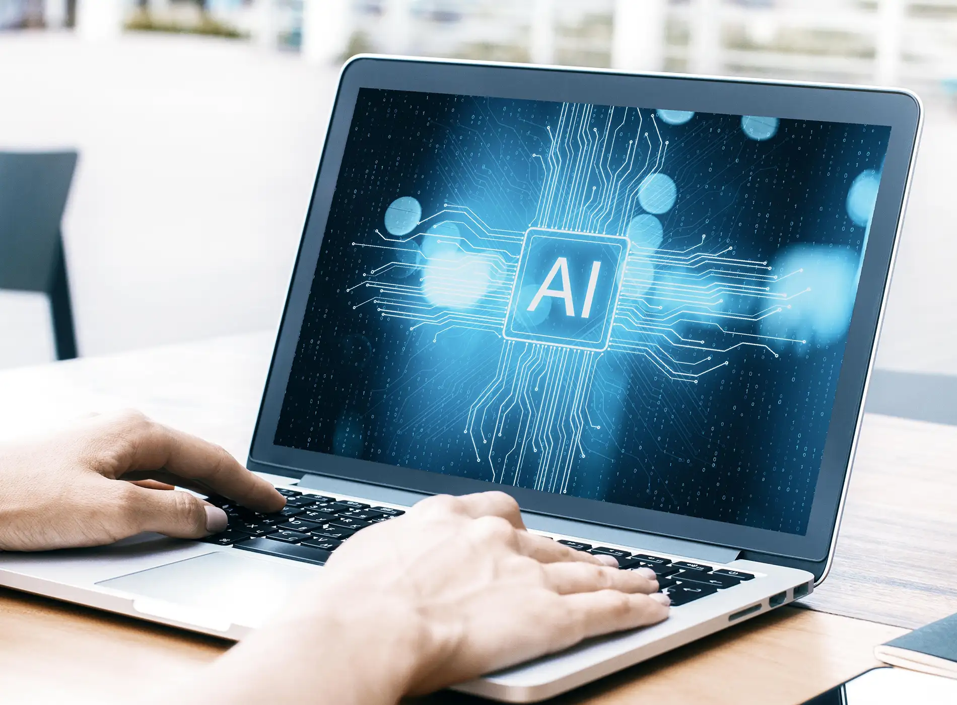 artificial-intelligence-ai-machine-learning on computer screen