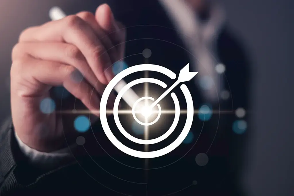 Digital Target with arrow on it.