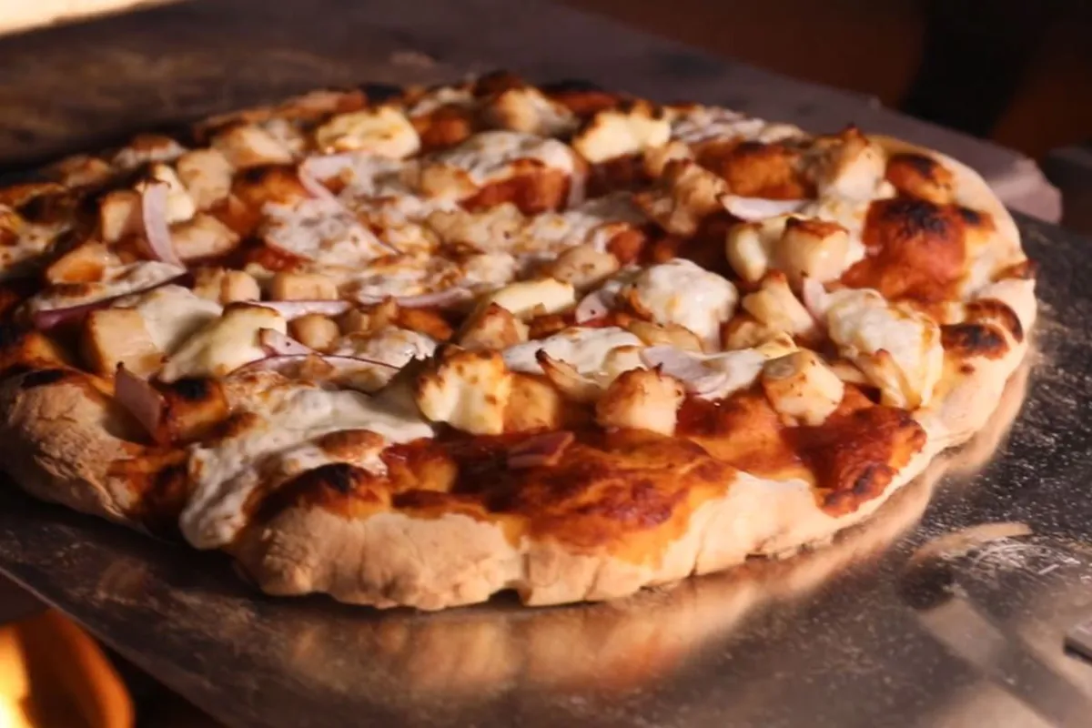 Cookshack pizza made on cookshack grill