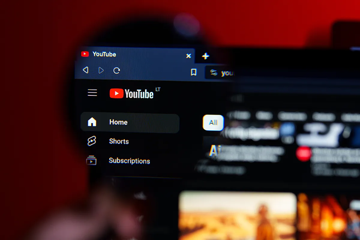 Youtube desktop screen